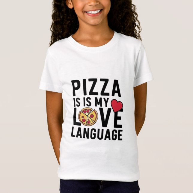 Camiseta Pizza é a minha língua de amor (Frente)