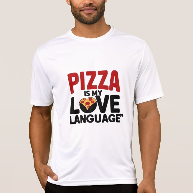 Camiseta Pizza é a minha língua de amor (Frente)