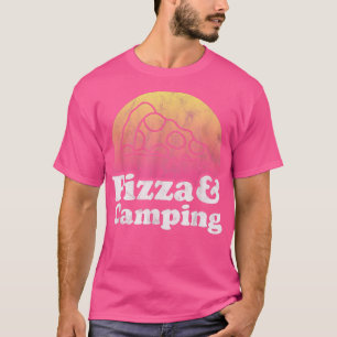 Camiseta Pizza e acampamento