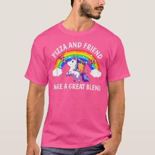 Camiseta Pizza E Amigo Fazem Um Gato De Mistura De Excelent