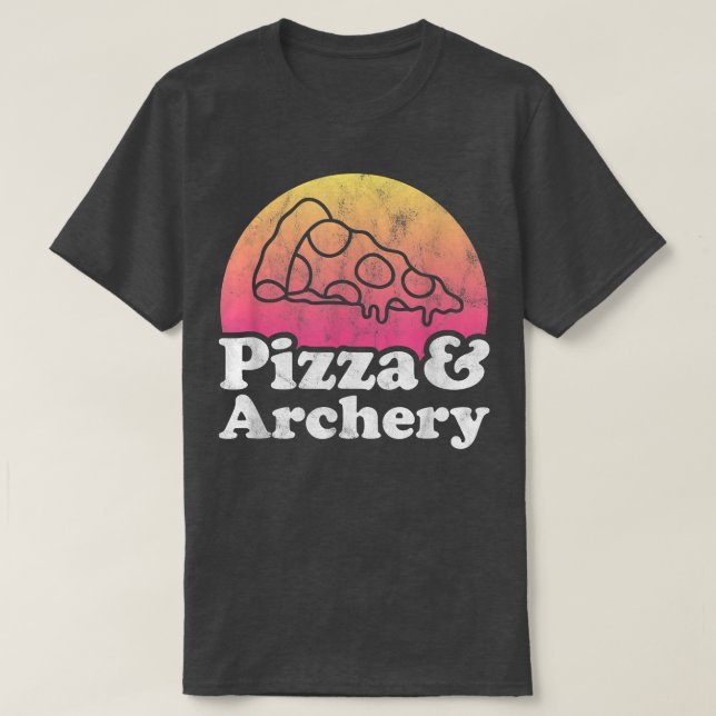 Camiseta Pizza e Archery (Frente do Design)