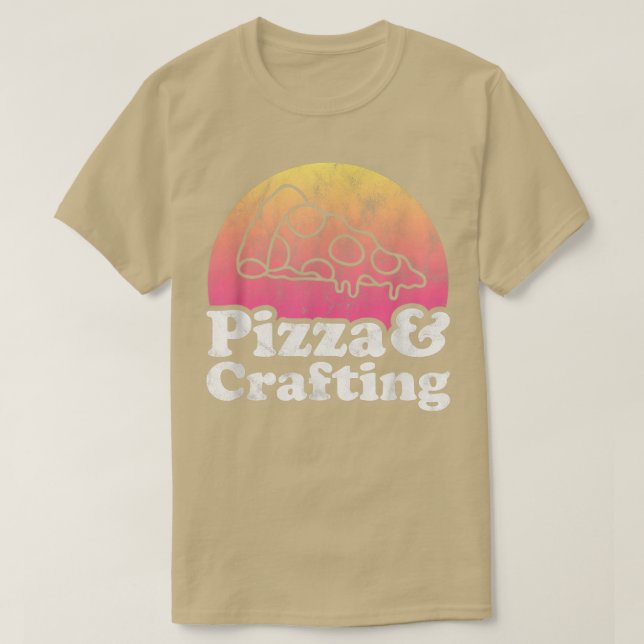 Camiseta Pizza e artesanato ou Artesanatos (Frente do Design)