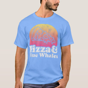 Camiseta Pizza e baleias azuis ou baleias azuis