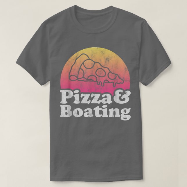 Camiseta Pizza e Barco (Frente do Design)