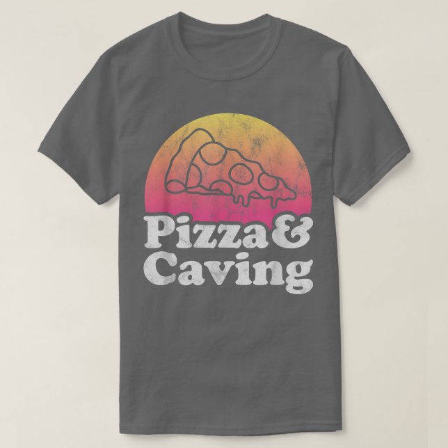 Camiseta Pizza e Cavernas T-Shirt (Frente do Design)