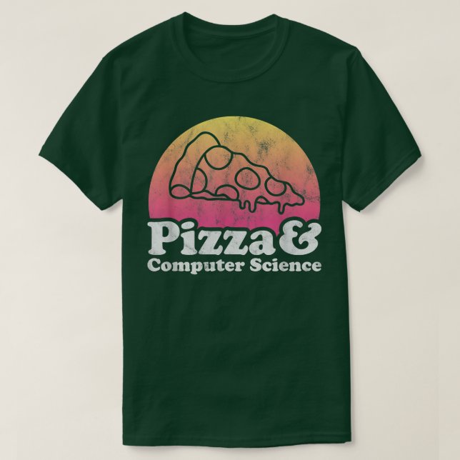 Camiseta Pizza e Ciência da Computação (Frente do Design)