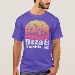 Camiseta Pizza e Columbia, MD ou Maryland