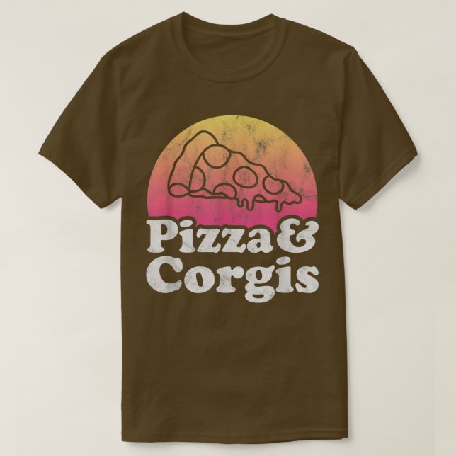 Camiseta Pizza e Corgis ou Corgi (Frente do Design)