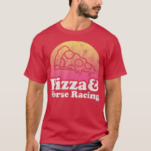 Camiseta Pizza e Corrida de Cavalos