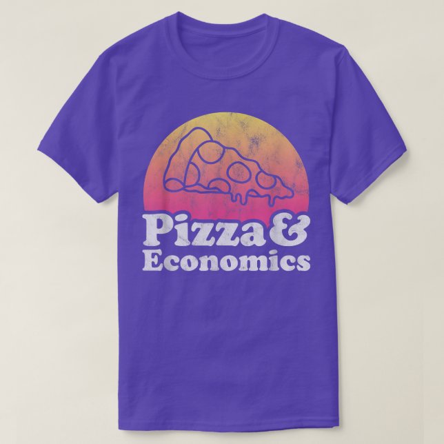 Camiseta Pizza e Economia ou T-Shirt Economista (Frente do Design)