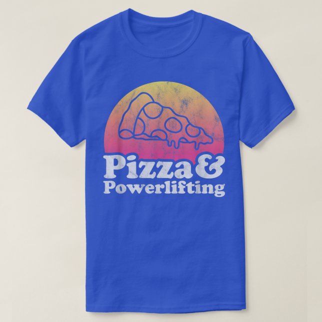Camiseta Pizza e elevador de potência (Frente do Design)