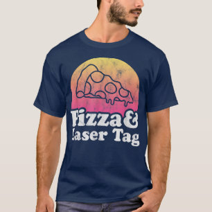 Camiseta Pizza e etiqueta laser