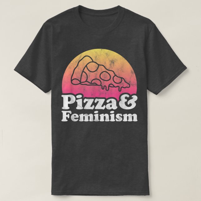Camiseta Pizza e Feminismo (Frente do Design)