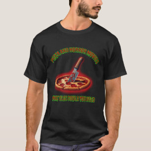 Camiseta Pizza e Filme de Horror