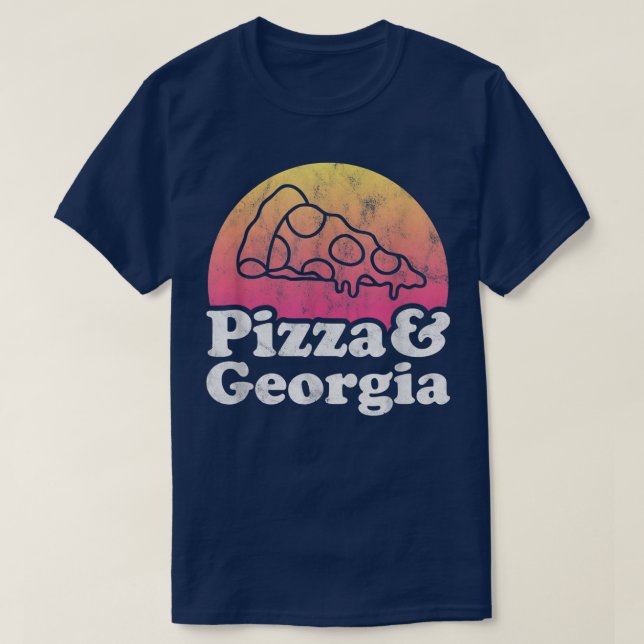 Camiseta Pizza e Geórgia (Frente do Design)