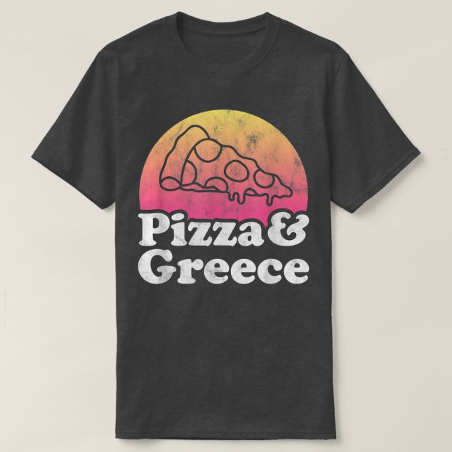 Camiseta Pizza e Grécia (Frente do Design)