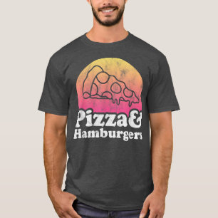 Camiseta Pizza e Hambúrgueres ou Hamburger