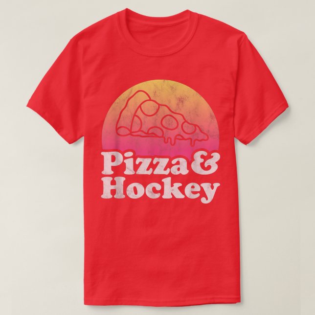 Camiseta Pizza e Hóquei (Frente do Design)