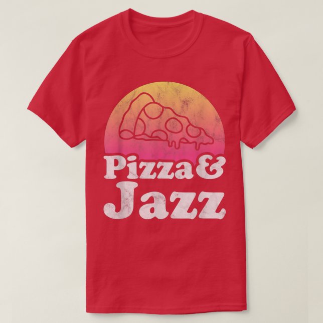 Camiseta Pizza e Jazz (Frente do Design)