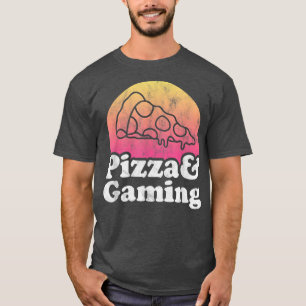 Camiseta Pizza e jogos ou T-Shirt de jogador
