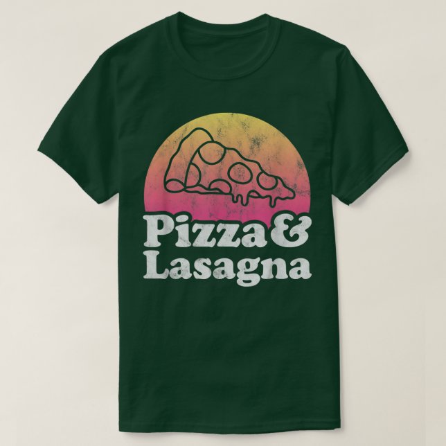 Camiseta Pizza e Lasagna (Frente do Design)