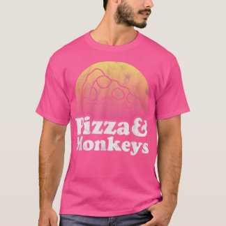 Camiseta Pizza e macacos ou macaco