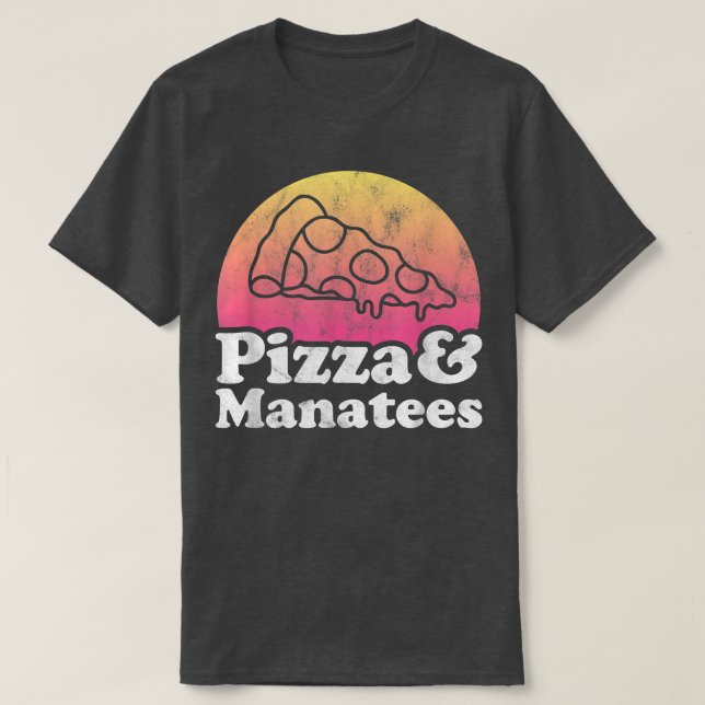 Camiseta Pizza e Manatés ou Manatee (Frente do Design)