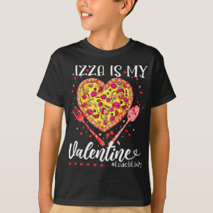Camiseta Pizza É Meu Almoço De Namorados Lady Bot Rosa