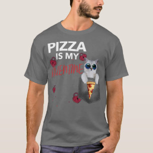 Camiseta Pizza É Meu Amigo De Dia de os namorados Engraçado