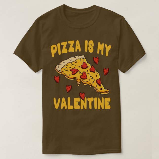 Camiseta Pizza É Meu Dia de os namorados De Santo De Namora (Frente do Design)