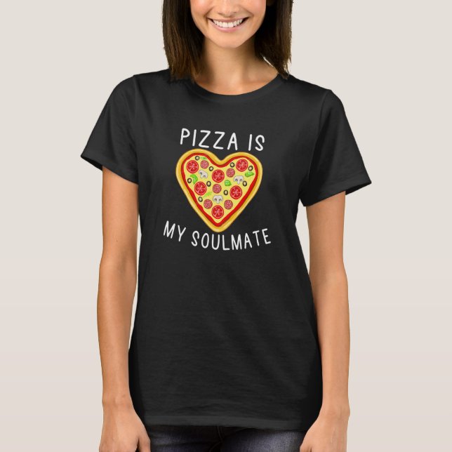 Camiseta Pizza É Meu Parceiro Ideal  Comida Pizza  Amante d (Frente)