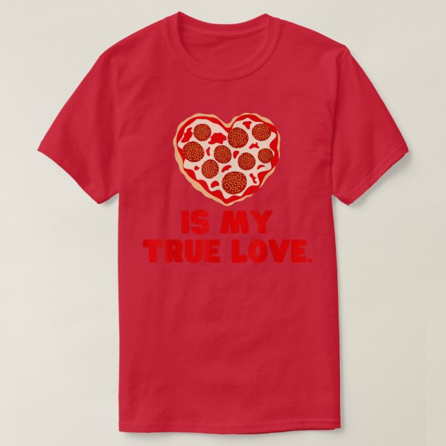 Camiseta Pizza é meu verdadeiro amor (Frente do Design)