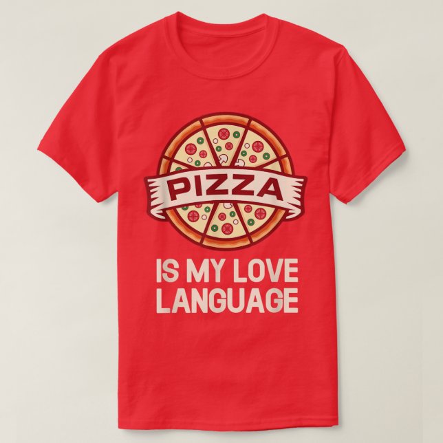 Camiseta Pizza É Minha Língua De Amor 17743421 (Frente do Design)
