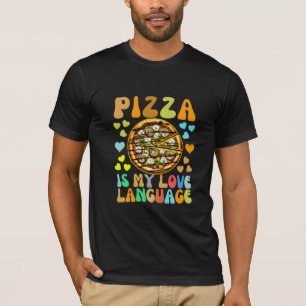 Camiseta pizza é minha linguagem do amor