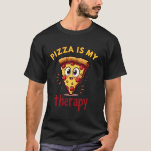 Camiseta Pizza É Minha Terapia Fatia De Pizza Engraçado Ama