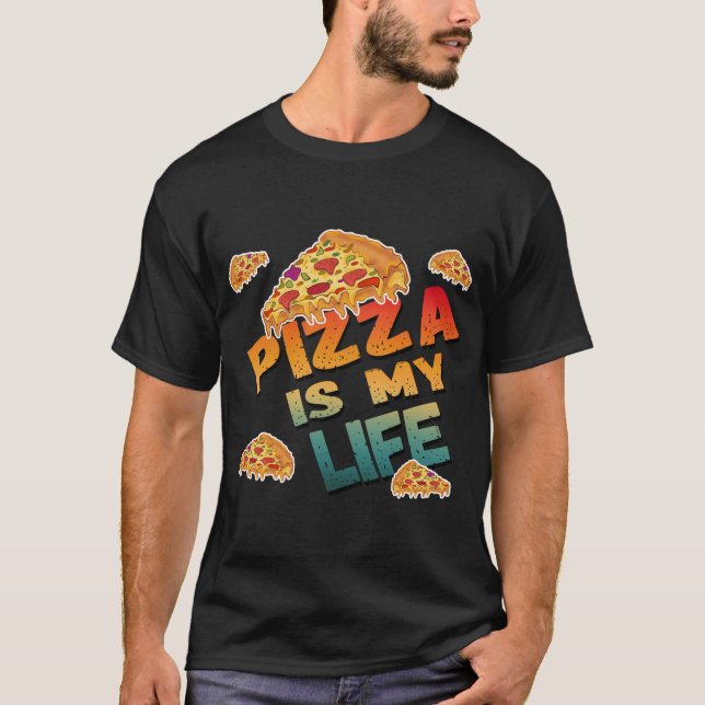 CAMISETA PIZZA É MINHA VIDA (Frente)