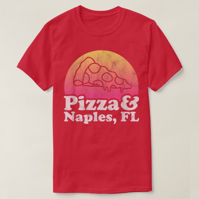 Camiseta Pizza e Nápoles, FL ou Florida (Frente do Design)