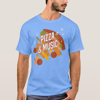 Camiseta Pizza E Notas Musicais Clef Piano Musical 14052949