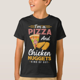 Camiseta Pizza e Nuggets Eu sou Pizza e Nuggets de frango