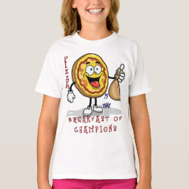 CAMISETA PIZZA É O CAFÉ DA MANHÃ DOS CAMPEÕES