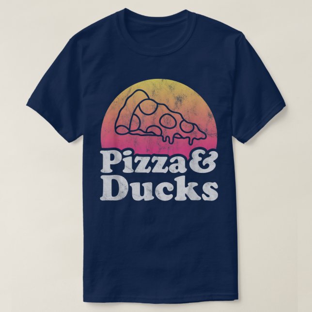 Camiseta Pizza e Patos ou Pato (Frente do Design)