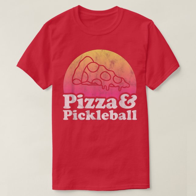 Camiseta Pizza e Pickleball (Frente do Design)