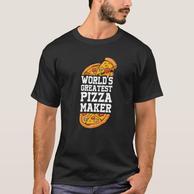Camiseta Pizza e pizza fatia maior do mundo (Frente)