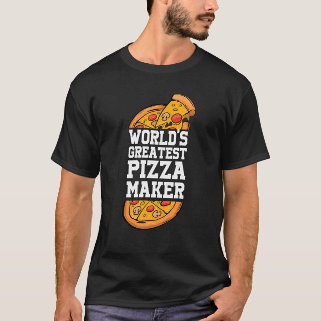 Camiseta Pizza e pizza fatia maior do mundo (Frente)