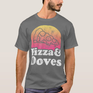 Camiseta Pizza e pombas
