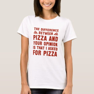 Camiseta Pizza E Sua Opinião