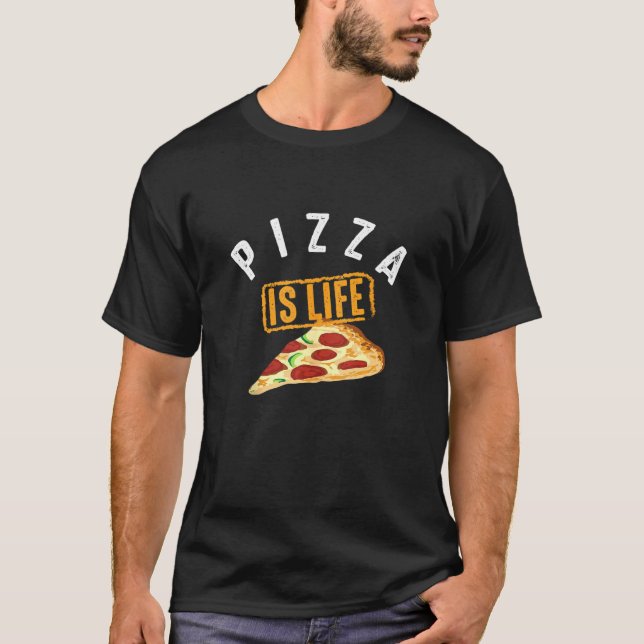 Camiseta Pizza É Uma Fatia De Pepperoni Fria (Frente)