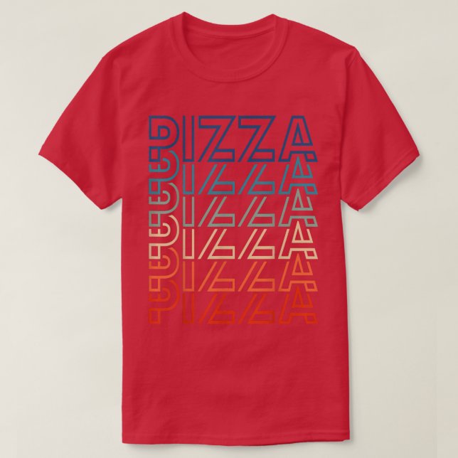 Camiseta Pizza Engraçada 80s Retro Vintage Carb Pizza & Foo (Frente do Design)