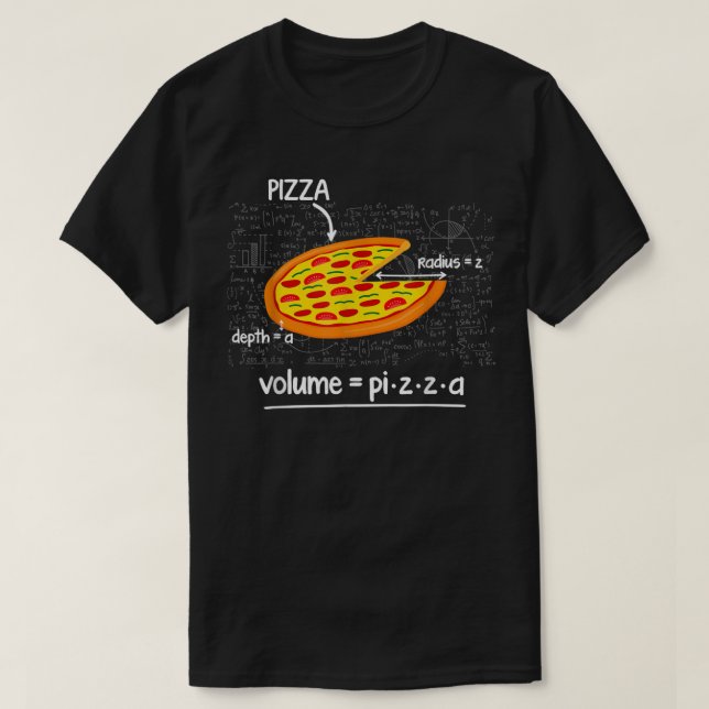 Camiseta Pizza Engraçada Amantes de Matemática Rápida Volum (Frente do Design)