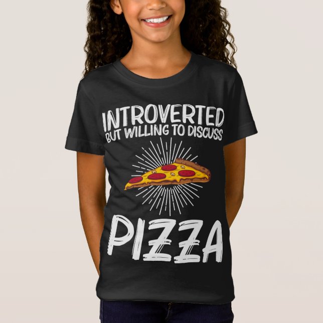 Camiseta Pizza Engraçada Arte Para Homens Mulheres Crianças (Frente)